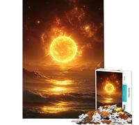 Puzzle da 1000 pezzi "Sole dorato sulle onde dell'oceano" - Gioco avvincente per coltivare la pazienza rilassante stimolante per l'analisi e la logica ideale come regalo artistico (dimensioni 50x75cm)