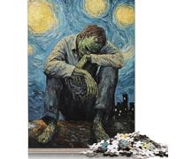 Puzzle da 1000 pezzi "Solitudine e notte stellata" per adulti, regalo di Halloween, puzzle di carta per adolescenti, regali unici per la casa, 1000 pezzi (75x50 cm)