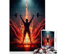 Puzzle da 1000 pezzi,sollevatore di pesi,energia ardente,giocattoli antistress,ottimo regalo per giochi impossibili,allena il tuo cervello e le tue mani,dimensioni 50x75cm