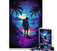 Puzzle da 1000 pezzi "Solo sulla spiaggia di notte" - Abilità logiche, svago consapevole, precisione, assemblaggio accurato, regalo premuroso (50x75cm)