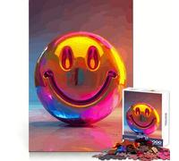 Puzzle da 1000 pezzi Sorrisi su volti colorati per adulti, gioco di logica e concentrazione, antistress, taglio preciso, 38x26cm