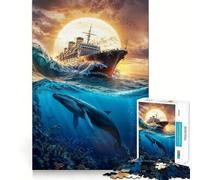 Puzzle da 1000 pezzi "Sotto il cielo cremisi" con bordi perfetti,sfida intelligente,gioco lento,regalo di compleanno (38x26cm)