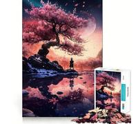 Puzzle da 1000 pezzi "Sotto l'albero in fiore" - Gioco creativo per sviluppare le capacità di gioco di squadra I pezzi si incastrano perfettamente,senza perdersi Attività per rafforzare i legami