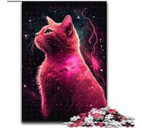 Puzzle da 1000 pezzi "Space Cat Nebula" in legno, attività divertente per la casa, 50x75cm, gioco rompicapo per adolescenti, regalo perfetto per le feste