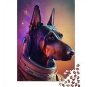 Puzzle da 1000 pezzi Space Dobermann 1 per puzzle in legno, gioco educativo per adulti, 1000 pezzi (75x50 cm)