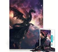 Puzzle da 1000 pezzi "Space Dragon On The Edge" per adulti, gioco di logica, passatempo per la casa, bordi puliti, regalo perfetto (38x52cm)
