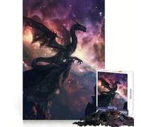 Puzzle da 1000 pezzi "Space Dragon On The Edge" per ragazzi, ideale per migliorare la memoria, per un relax informale e per esporre opere d'arte dai tagli netti (50x75cm)