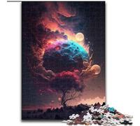 Puzzle da 1000 pezzi Space Fantasy Landscape in legno, rompicapo ad alta difficoltà per adolescenti, 50x75cm, Natale o compleanni