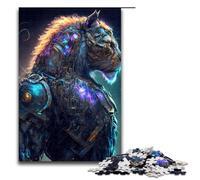 Puzzle da 1000 pezzi Space Lions per adulti puzzle in legno ottimo regalo per Natale 75x50 cm