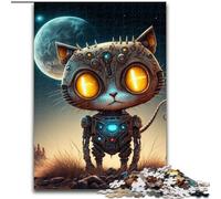 Puzzle da 1000 pezzi "Space Mechanical Cat" in cartone, regalo perfetto per compleanni, feste e decorazioni per la casa, 1000 pezzi(26x38cm)