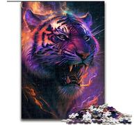 Puzzle da 1000 pezzi Space Tiger, puzzle in cartone con gioco interattivo per famiglie, bambini dai 14 anni in su, 1000 pezzi(26x38cm)