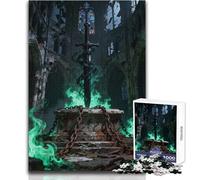 Puzzle da 1000 pezzi "Spada incantata in rovina" per adolescenti, gioco di sviluppo del pensiero logico, ottimo regalo per momenti significativi, dimensioni 38x52cm