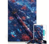 Puzzle da 1000 pezzi "Spada nel Fiume Scarlatto" per adolescenti, gioco cognitivo, svago rilassante, assemblaggio di motivi, opera d'arte 50x75cm