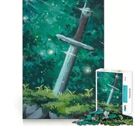 Puzzle da 1000 pezzi "Spada nella foresta" per ragazzi, gioco di allenamento mentale, gioco di gruppo, taglio di precisione, regalo per le feste 38x26cm