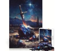Puzzle da 1000 pezzi "Spada nella Roccia - Paesaggio Fantasy" per adulti, gioco di puzzle rilassante e divertente, taglio premium, regalo di compleanno 50x75cm