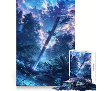 Puzzle da 1000 pezzi "Spada sotto la pioggia" per adolescenti, ideale per migliorare la memoria, ridurre la luce e favorire il relax Design da assemblare e decorazione murale 38x52cm