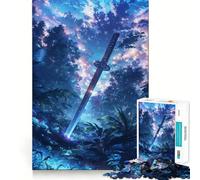 Puzzle da 1000 pezzi "Spada sotto la pioggia" per adolescenti, ideale per migliorare la memoria, ridurre la luce e favorire il relax Design da assemblare e decorazione murale 38x52cm
