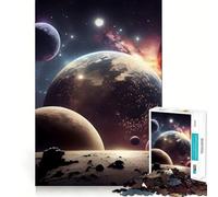 Puzzle da 1000 pezzi "Spazio e pianeti" per adulti, ideale per rafforzare la memoria, divertimento e svago, bordi netti, regalo classico (50x75cm)
