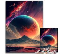 Puzzle da 1000 pezzi "Spazio oscuro e pianeta" per adulti, attività da fare a casa per feste, compleanni e serate di giochi in famiglia, 26x38cm/10,23x14,96 pollici