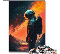 Puzzle da 1000 pezzi "Spazio perduto, astronauta", puzzle in legno, dimensioni 50x75cm, perfetto per la casa o l'ufficio, regalo di Natale ideale.