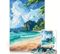 Puzzle da 1000 pezzi "Spiaggia della Thailandia" per adulti, gioco di logica puro, momento di pace, taglio preciso, regalo sentito 50x75cm