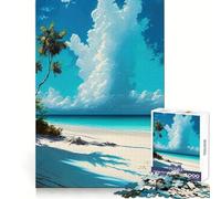 Puzzle da 1000 pezzi "Spiaggia di sabbia bianca" per adulti, ideale per stimolare la memoria e creare un'atmosfera rilassante Bordi netti Regalo perfetto (38x26cm)
