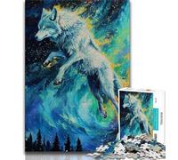 Puzzle da 1000 pezzi Spirit Wolf Jigsaw Puzzle da 1000 pezzi per adulti e adolescenti allena il cervello e le mani regali per amici e familiari (26x38cm)