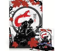 Puzzle da 1000 pezzi "Spirito del Serpente Samurai" per adolescenti, stimola la memoria, favorisce la calma e il relax, con taglio di alta qualità, un regalo speciale (50x75cm)