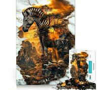 Puzzle da 1000 pezzi "Spirito della Savana" per adulti e ragazzi, gioco di logica, per il tempo libero, con bordi precisi, decorazione da parete 38x52cm