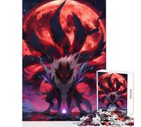 Puzzle da 1000 pezzi spirito della volpe a nove code fai da te giocattoli regali di Babbo Natale segreto gioco educativo con pezzi completamente interconnessi di forma casuale (dimensioni 50x75cm)