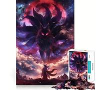 Puzzle da 1000 pezzi "Spirito della Volpe a Nove Code" per adolescenti, gioco di logica e abilità, morbido, rilassante, taglio preciso, regalo prezioso (38x26cm)