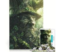 Puzzle da 1000 pezzi "Spirito dell'albero con trifoglio" gioco rompicapo regalo di compleanno con pezzi a incastro di forma casuale 38x26cm