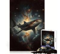 Puzzle da 1000 pezzi "Squalo balena nella galassia" per adolescenti, stimolante per la mente, ideale per una fuga consapevole, con bordi definiti, regalo stagionale (38x26cm)