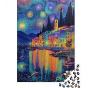 Puzzle Da 1000 Pezzi Starry Night Coastal Serenity Puzzle Per Adulti Gioco Per Famiglie Decorazione Perfetta Regali Unici Per Compleanno E Natale 70x50cm/1000pcs