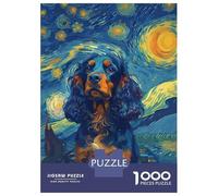 Puzzle Da 1000 Pezzi Starrynight Cocker Spaniel Puzzle Per Adulti Gioco Per Famiglie Migliora La Memoria Ideale Come Regalo Per Tutta La Famiglia 38x26cm/1000pcs