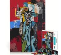 Puzzle da 1000 pezzi "Statua della Libertà" in stile Pop Art per adolescenti, gioco intelligente per momenti di condivisione, immagine da assemblare, opera d'arte 38x52cm