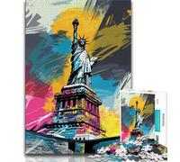 Puzzle da 1000 pezzi Statua della Libertà Puzzle da 1000 pezzi per adolescenti antistress sfida difficile arredamento e regali unici per la casa 75x50cm