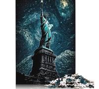 Puzzle da 1000 pezzi Statua della Libertà Puzzle da dipingere per adulti Difficoltà Puzzle Giocattoli educativi Giochi Decorazioni per la famiglia 1000 pezzi (38x26 cm)