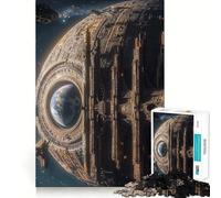 Puzzle da 1000 pezzi "Stazione Spaziale in orbita attorno alla Terra" per ragazzi, gioco per lo sviluppo delle capacità cognitive, design rilassante, assemblaggio, regalo premuroso 50x75cm