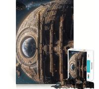 Puzzle da 1000 pezzi "Stazione spaziale in orbita attorno alla Terra" per ragazzi, stimolante per la mente, ideale per il tempo libero, con bordi precisi e un regalo originale 38x26cm