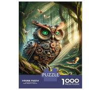 Puzzle Da 1000 Pezzi Steampunk Owl Forest Decor Puzzle Per Adulti Gioco Rompicapo Vacanza A Casa Ammazzare Il Tempo Offerta Come Regalo Per Tutta La Famiglia 52x38cm/1000pcs