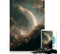 Puzzle da 1000 pezzi "Stella dietro il mare di nuvole" per adulti, gioco intelligente per interni, taglio liscio, Babbo Natale, scegli il tuo desiderio 38x26cm