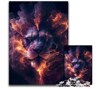 Puzzle da 1000 pezzi Stella e Leone Sovrano in cartone per adulti, adolescenti, coppie e amici per compleanni e Natale, 26x38cm/10,23x14,96 pollici