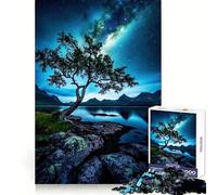 Puzzle da 1000 pezzi "Stelle sul lago" per adolescenti, gioco cognitivo, divertimento lento, bordo premium, Babbo Natale, desiderio, scegli 50x75cm