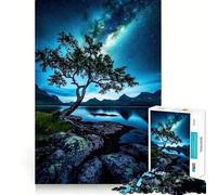 Puzzle da 1000 pezzi "Stelle sul lago" per adolescenti, gioco cognitivo, divertimento lento, bordo premium, Babbo Natale, desiderio, scegli 50x75cm