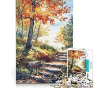 Puzzle da 1000 pezzi "Steps to Fall" gioco rompicapo rilassante e stimolante per la mente ideale come regalo per tutta la famiglia 50x75cm