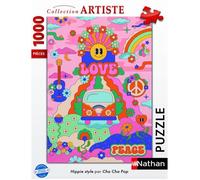 Puzzle da 1000 pezzi stile Hippie / Cha Cha Pop, età 14 anni, puzzle di qualità premium, collezione Artist, 12001443, Nathan