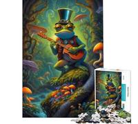 Puzzle da 1000 pezzi stile steampunk psichedelico con rana gioco rompicapo per stimolare l'intelligenza giocattolo avvincente regalo per compleanni sfida difficile (dimensioni 75x50cm)