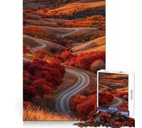 Puzzle da 1000 pezzi "Strada autunnale tra le colline" per adolescenti,stimolante per la mente,ideale per un'esperienza di evasione consapevole,con bordi precisi,perfetto come regalo di compleanno