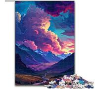 Puzzle da 1000 pezzi "Strada colorata in montagna" in legno, attività divertente da fare a casa, 50x75cm, gioco rompicapo per adolescenti, regalo perfetto per le feste
